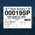 New Jersey Temporary Paper License Plate