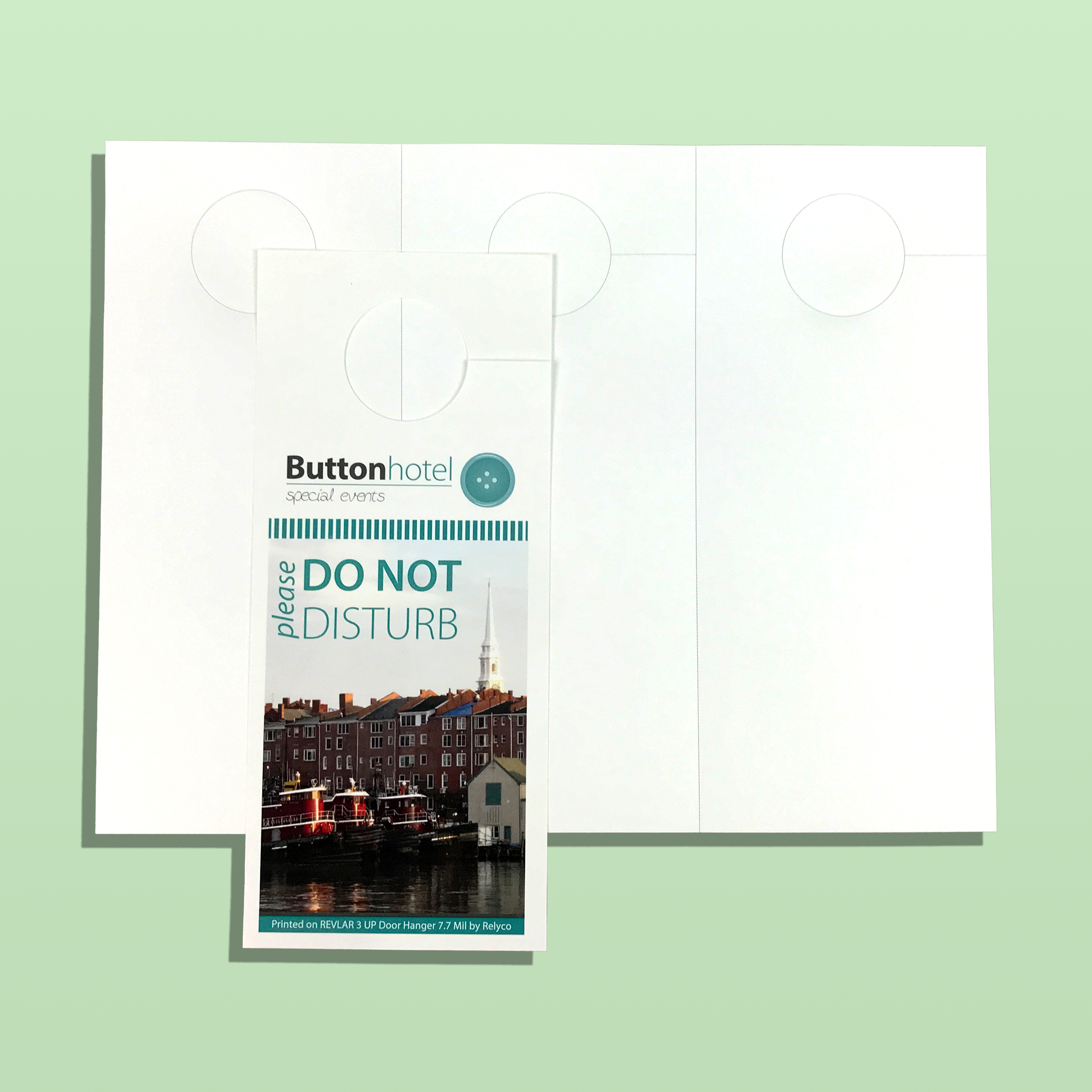 REVLAR® Die-Cut Door Hangers 3 Up (500 Sheets)