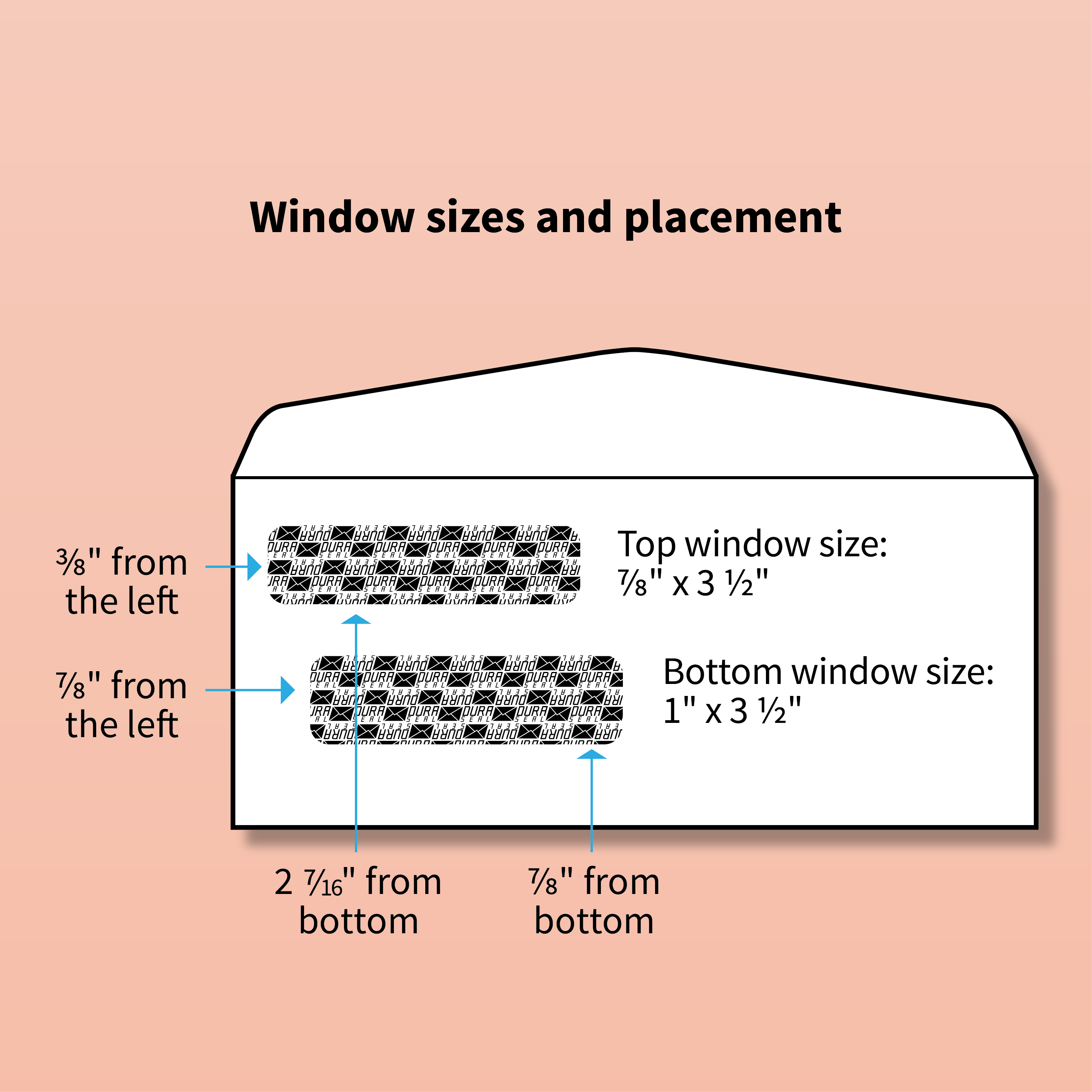 DURASEAL #9 Double Window Envelope (2,500 per case)