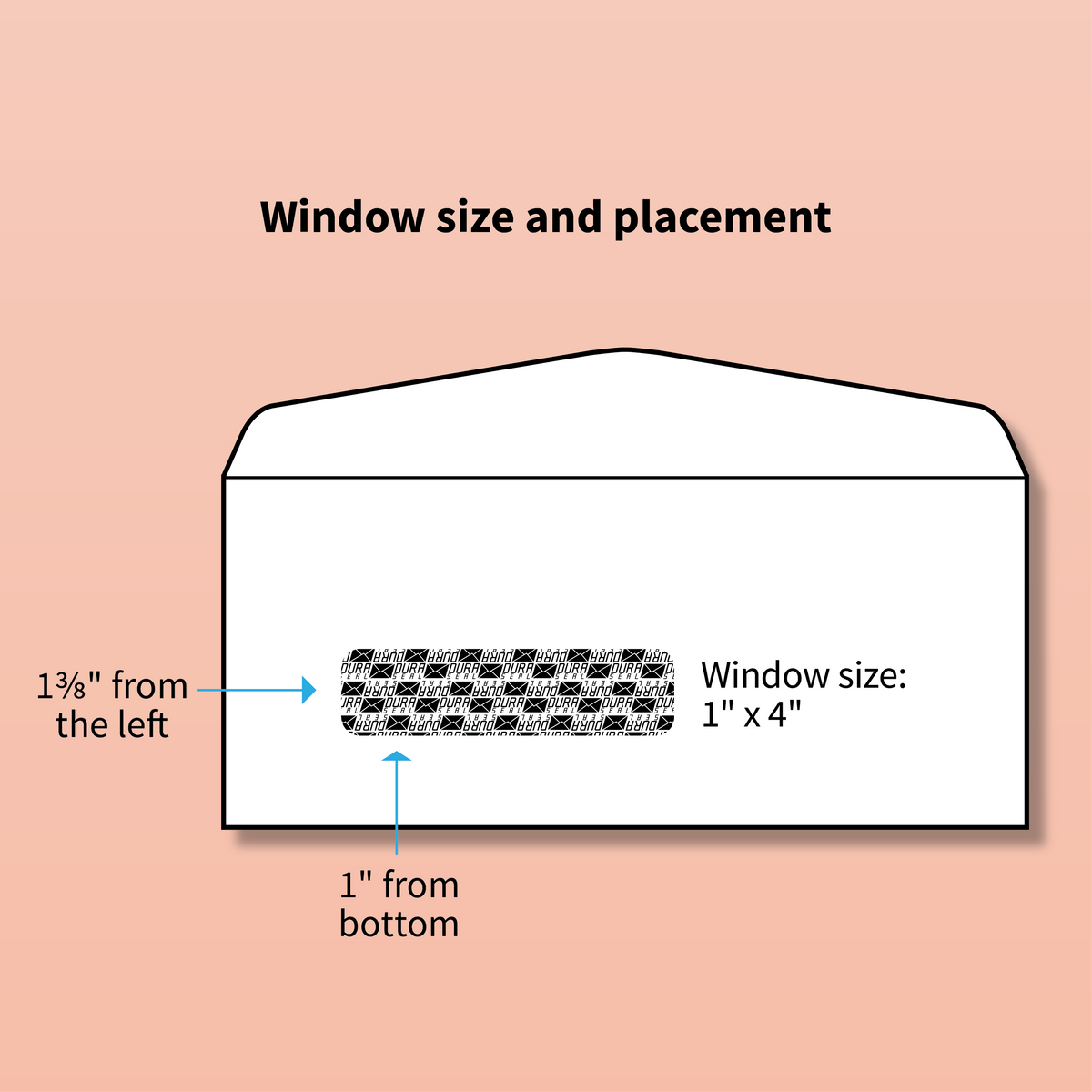 Window Envelope Long Pattern DURASEAL #10 Single Window Envelope (2,500 per case)