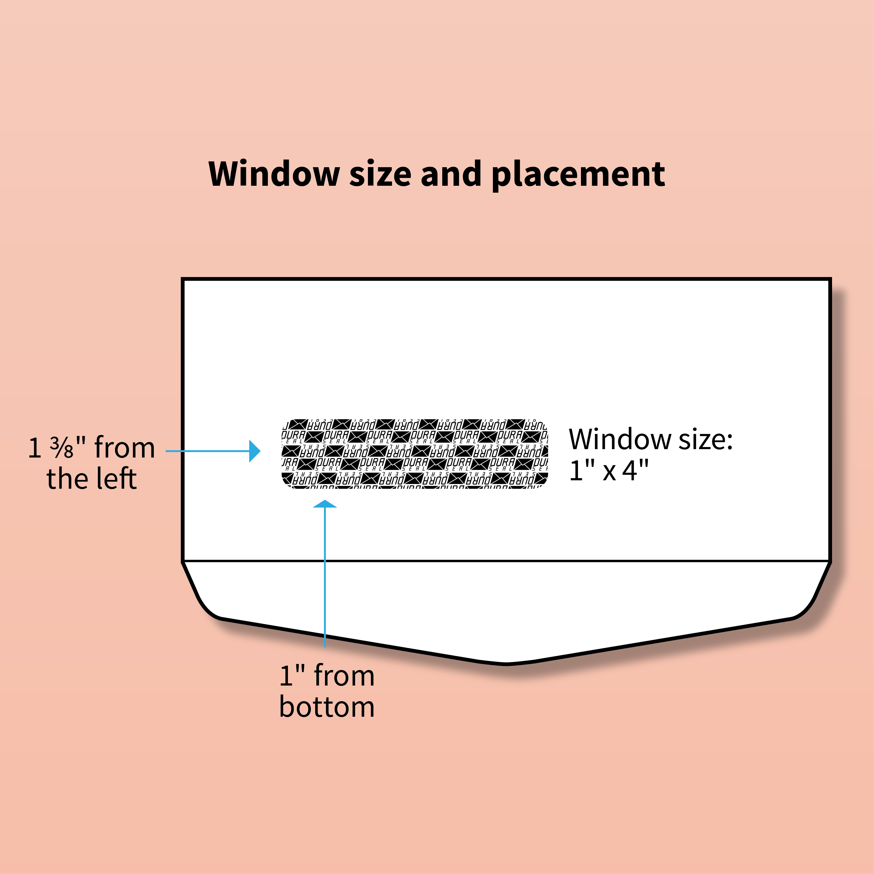 DURASEAL #10 Single Window Envelope Reverse Flap (2,500 per case)