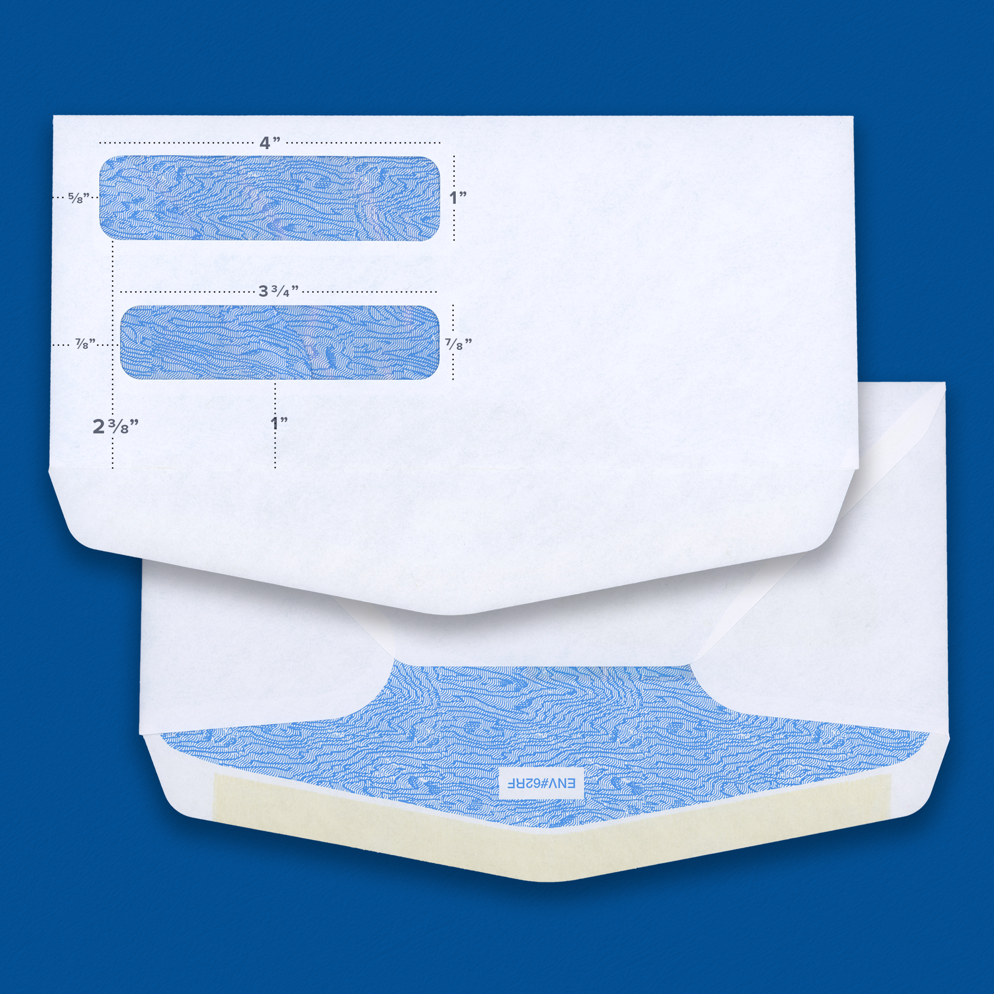 Piracle Envelope #10 Double Window with Reverse Flap