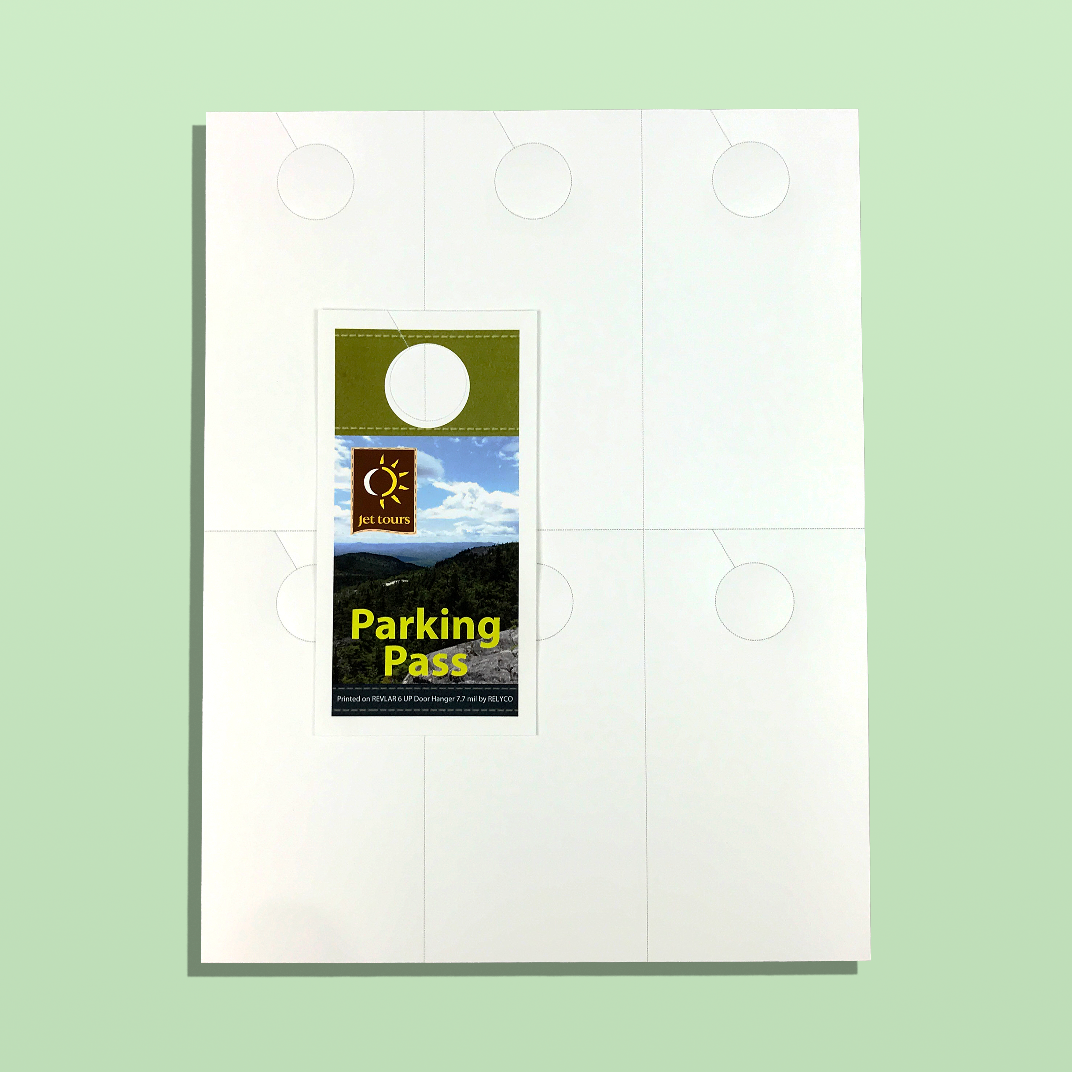 REVLAR® Die-Cut Door Hangers 6 Up
