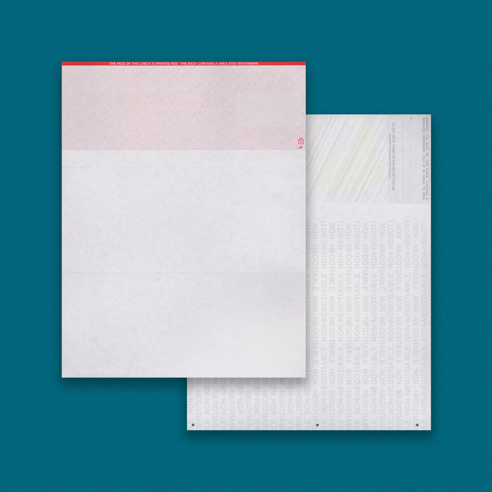 BASICHEK Red Top Check 2 Perfs (2,500 checks)