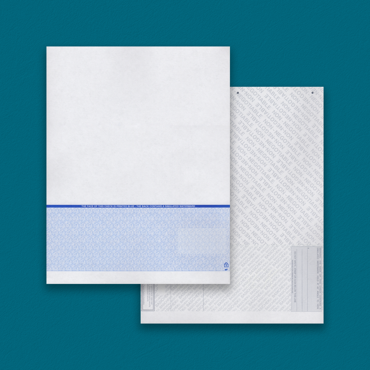 BASICHEK Blue Bottom Check 1 Perf (2,500 checks) | RELYCO