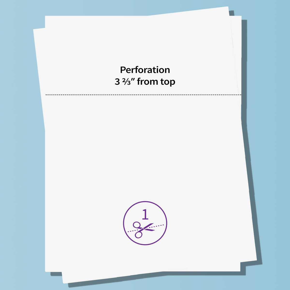 Paper W Blank Perforated Paper w/ 1 Perforation | RELYCO | Shop Now