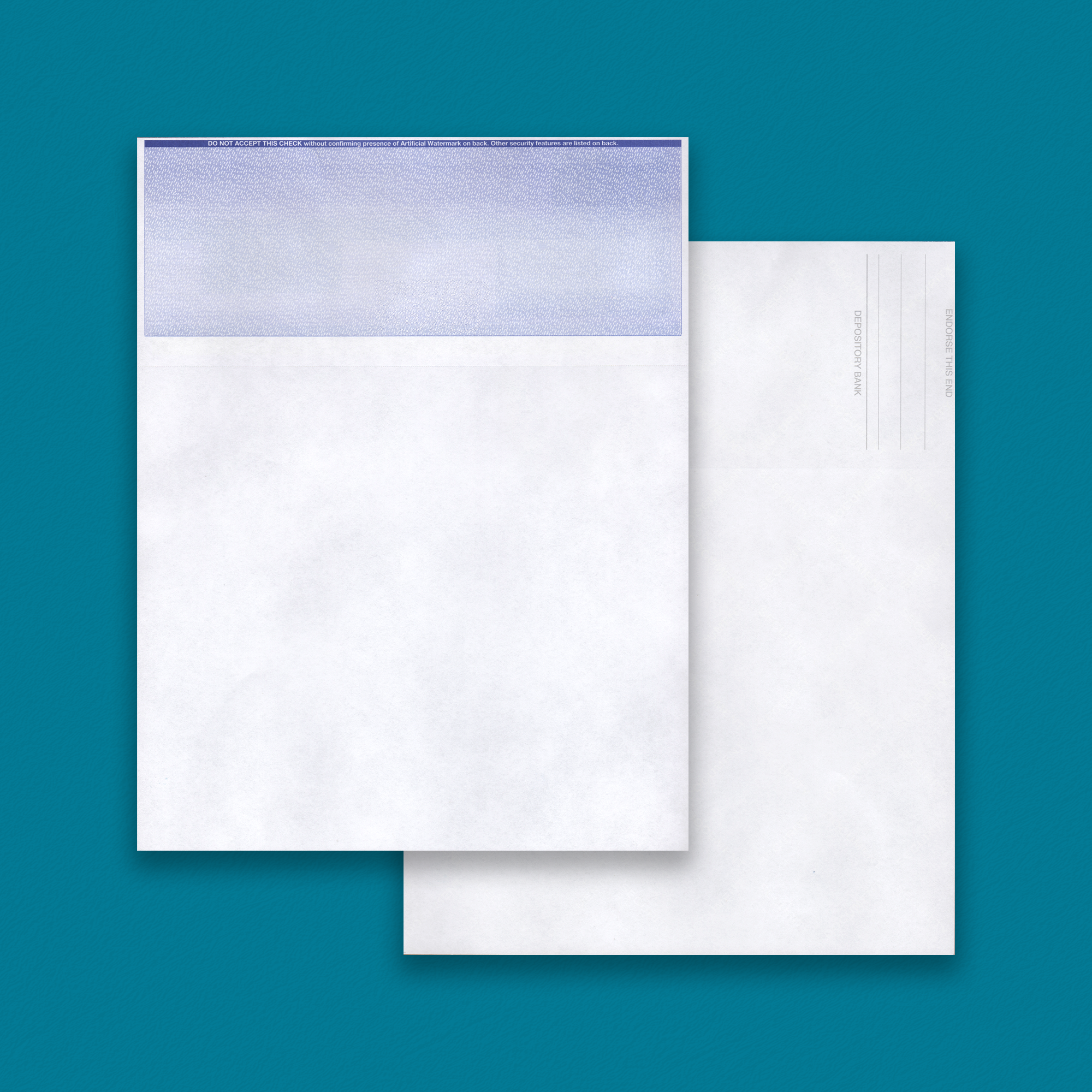 BFI 8.5" x 11" Blue Top Check 1 Perf (2,000 checks)