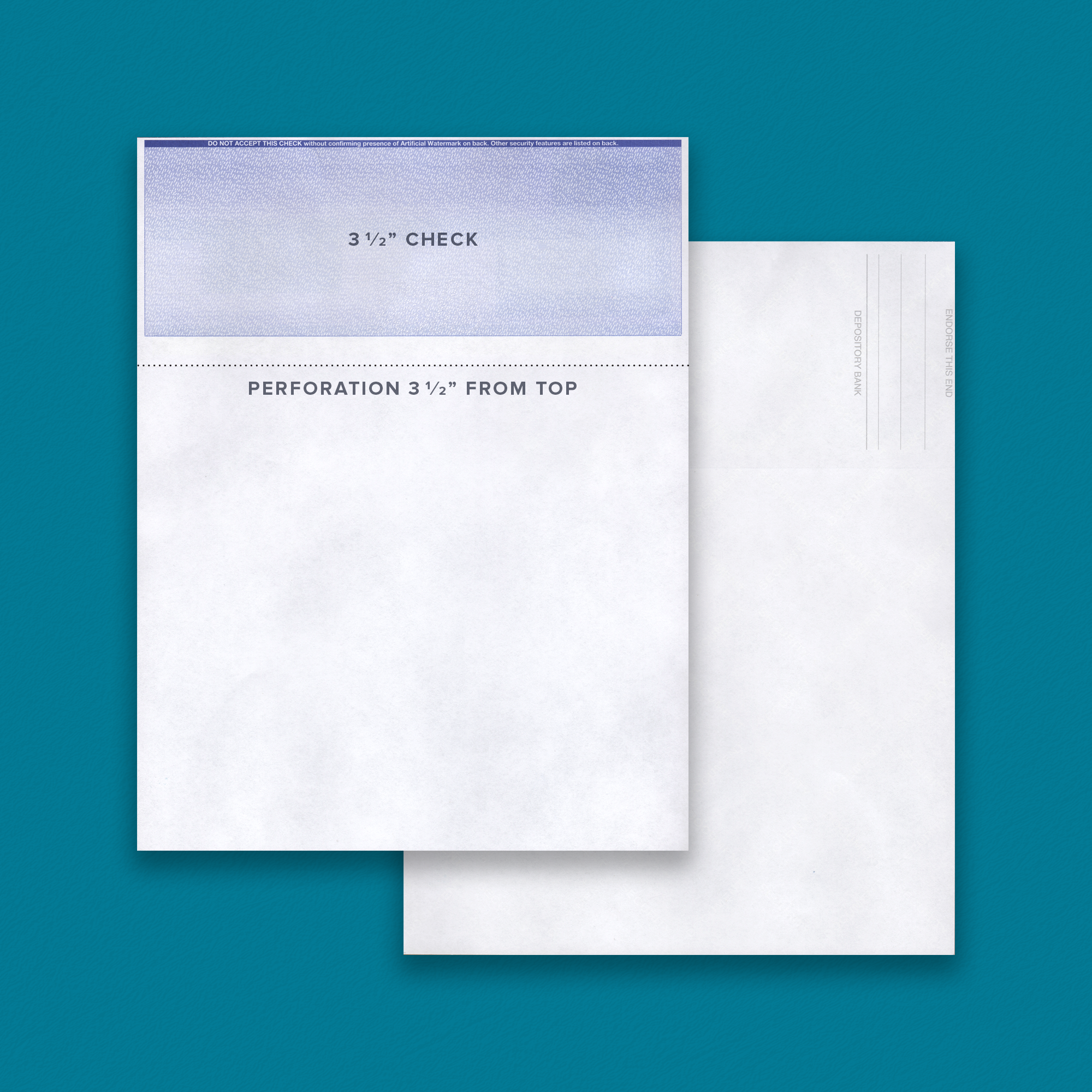 BFI 8.5" x 11" Blue Top Check 1 Perf (2,000 checks)
