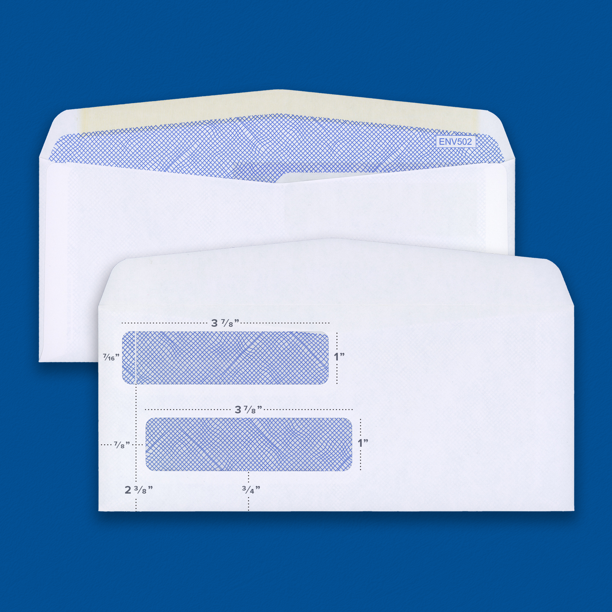 Piracle Envelope #9 Double Window Gum Seal