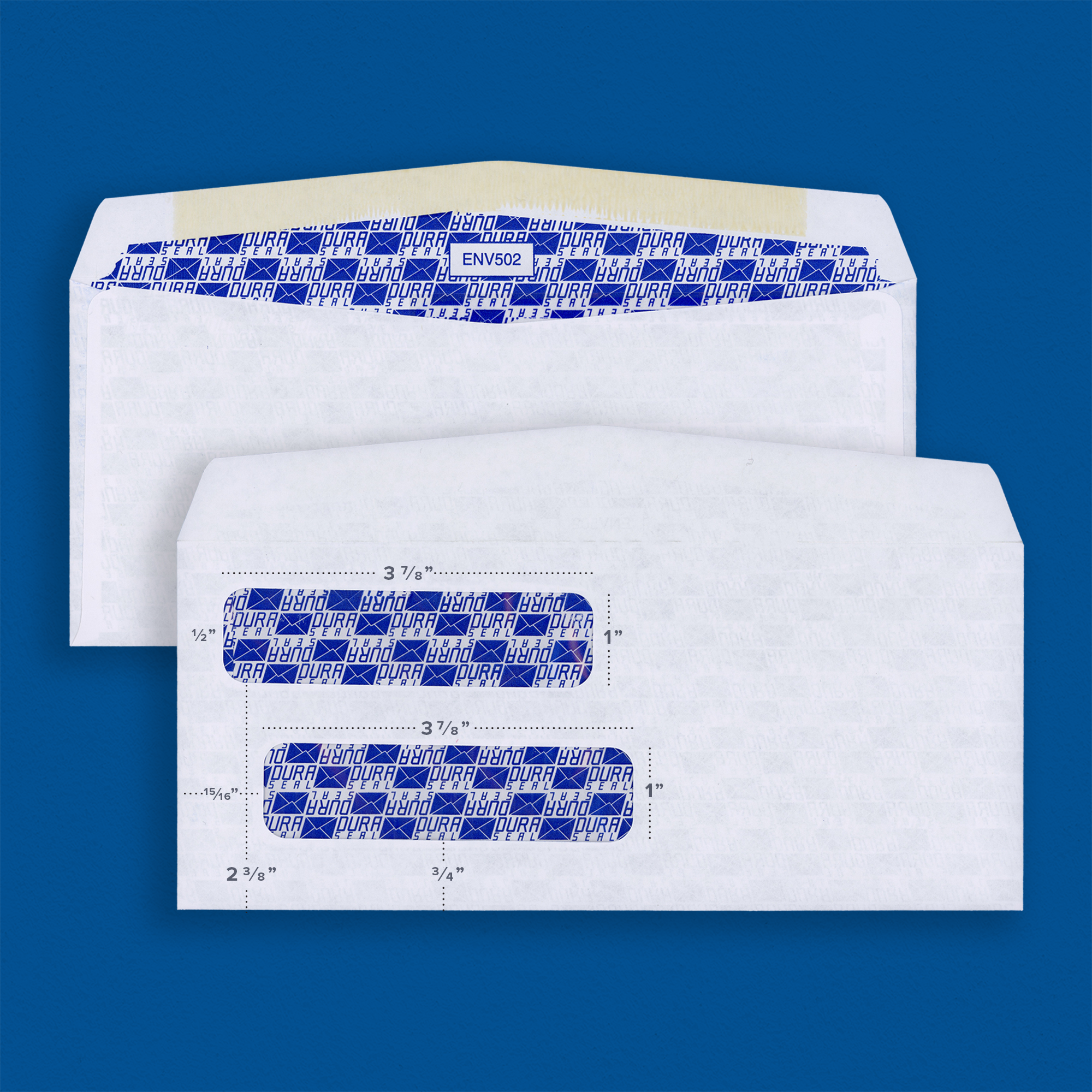Piracle Envelope #9 Double Window Gum Seal