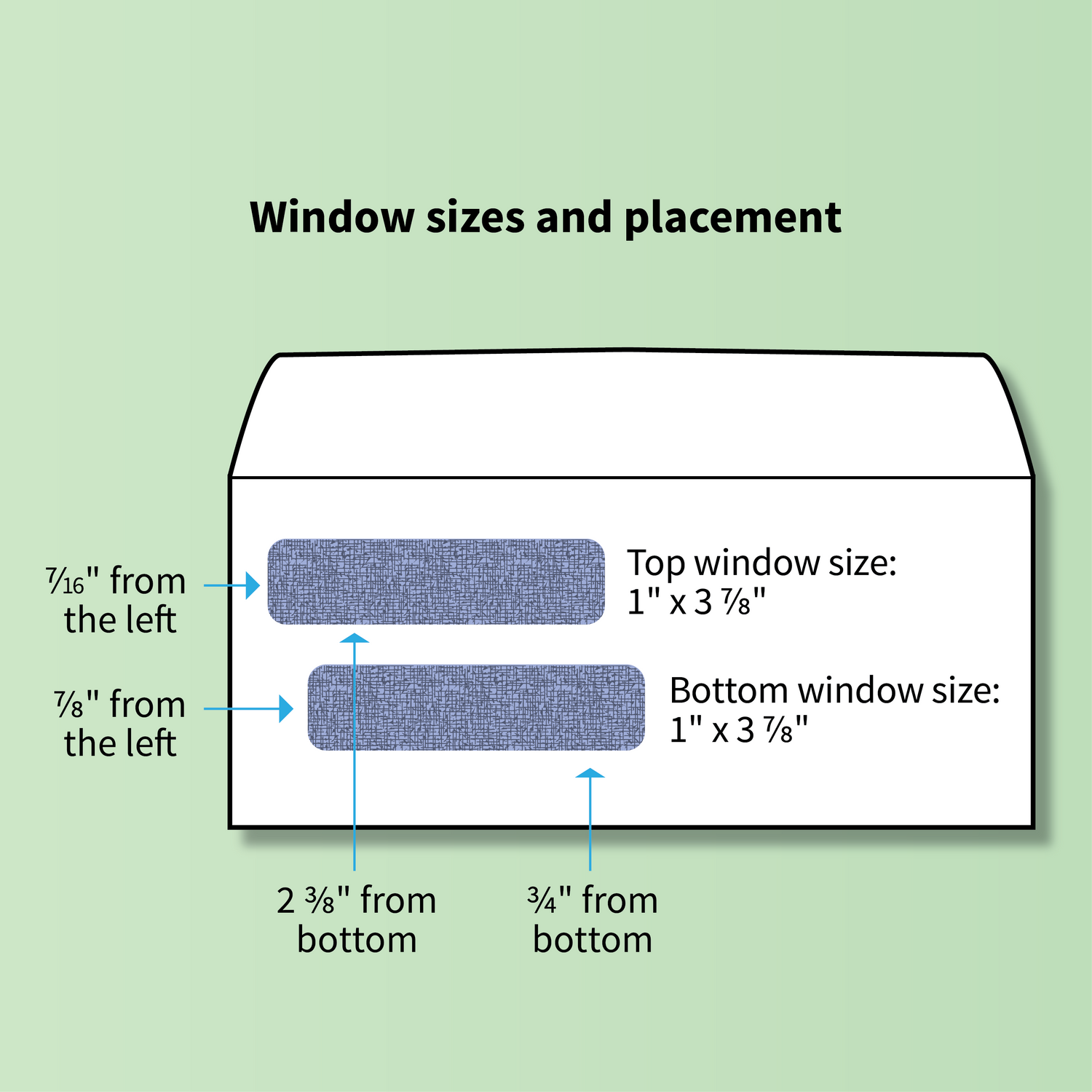 Piracle Envelope #9 Double Window Self Seal