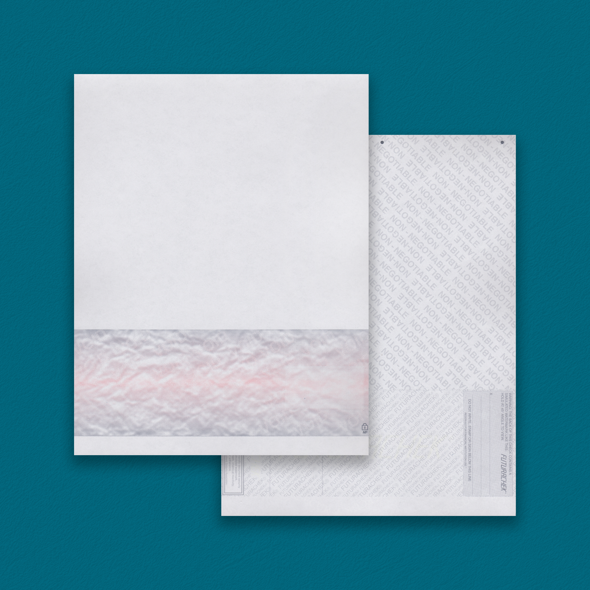 FUTURACHEK Red/Gray Bottom Check 1 Perf (2,500 checks)