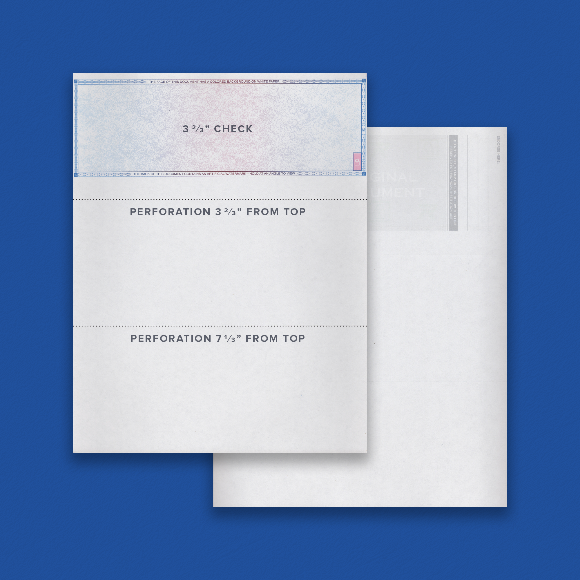 Piracle Letter Check - 3 Equal Perfs