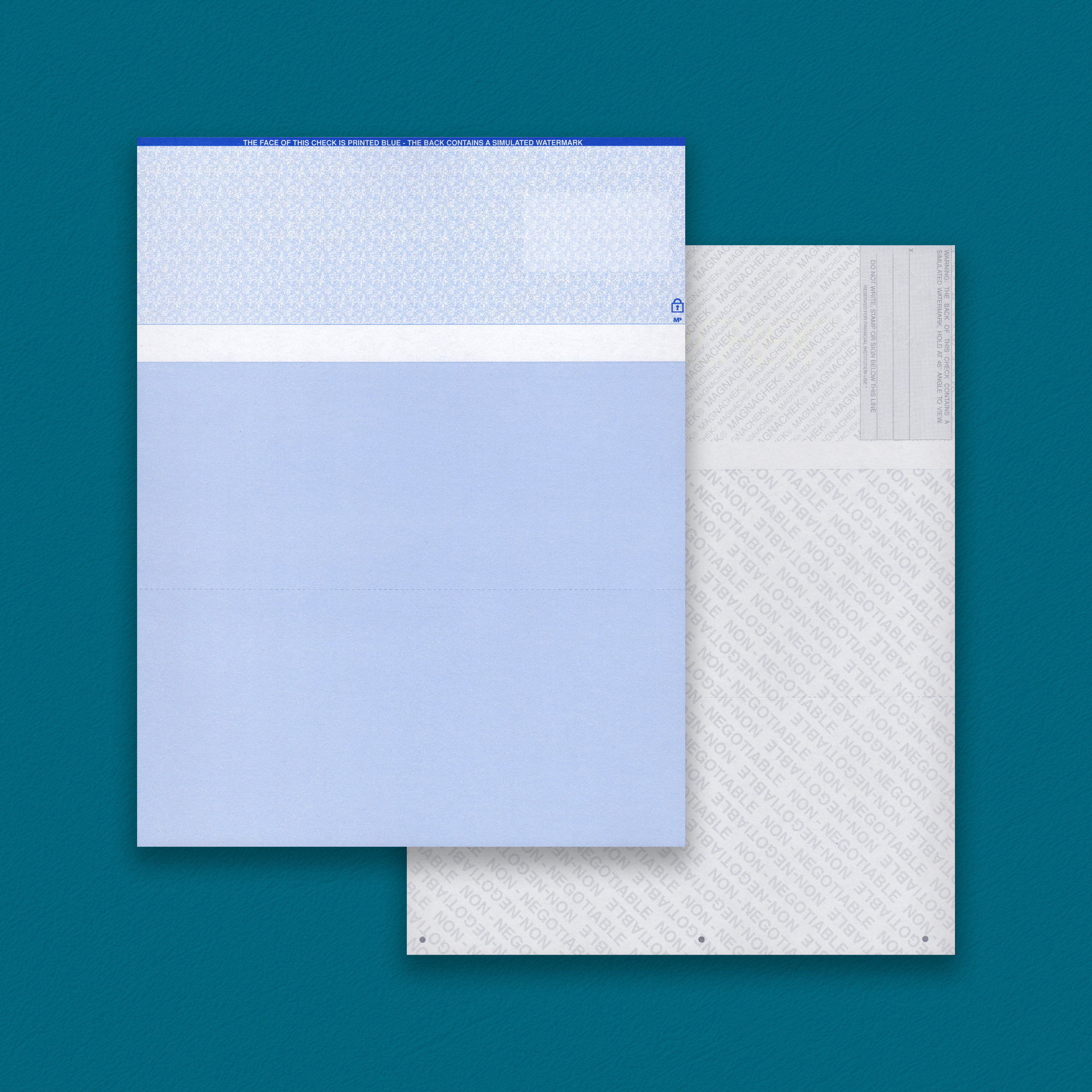 MAGNACHEK Blue Top Check 2 Perfs (1,000 checks)