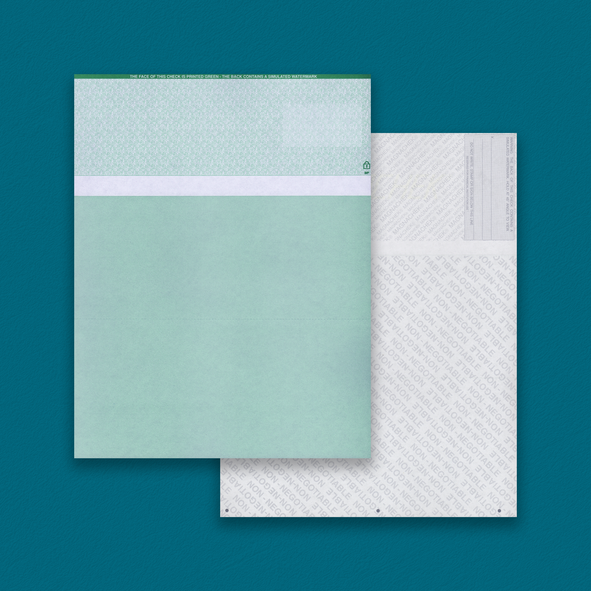 MAGNACHEK Green Top Check 2 Perfs (500 checks)