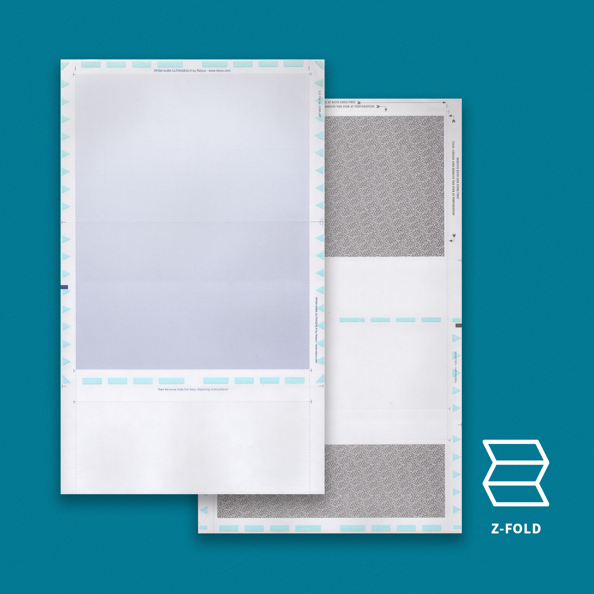 ULTRASEAL Uneven Z Fold 8.5" x 14" (1,000 pack)