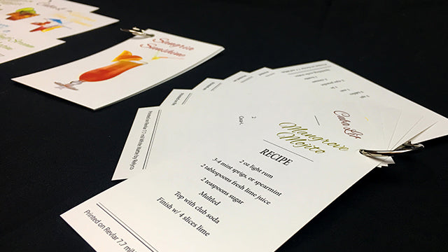 recipe cards made with revlar premium paper