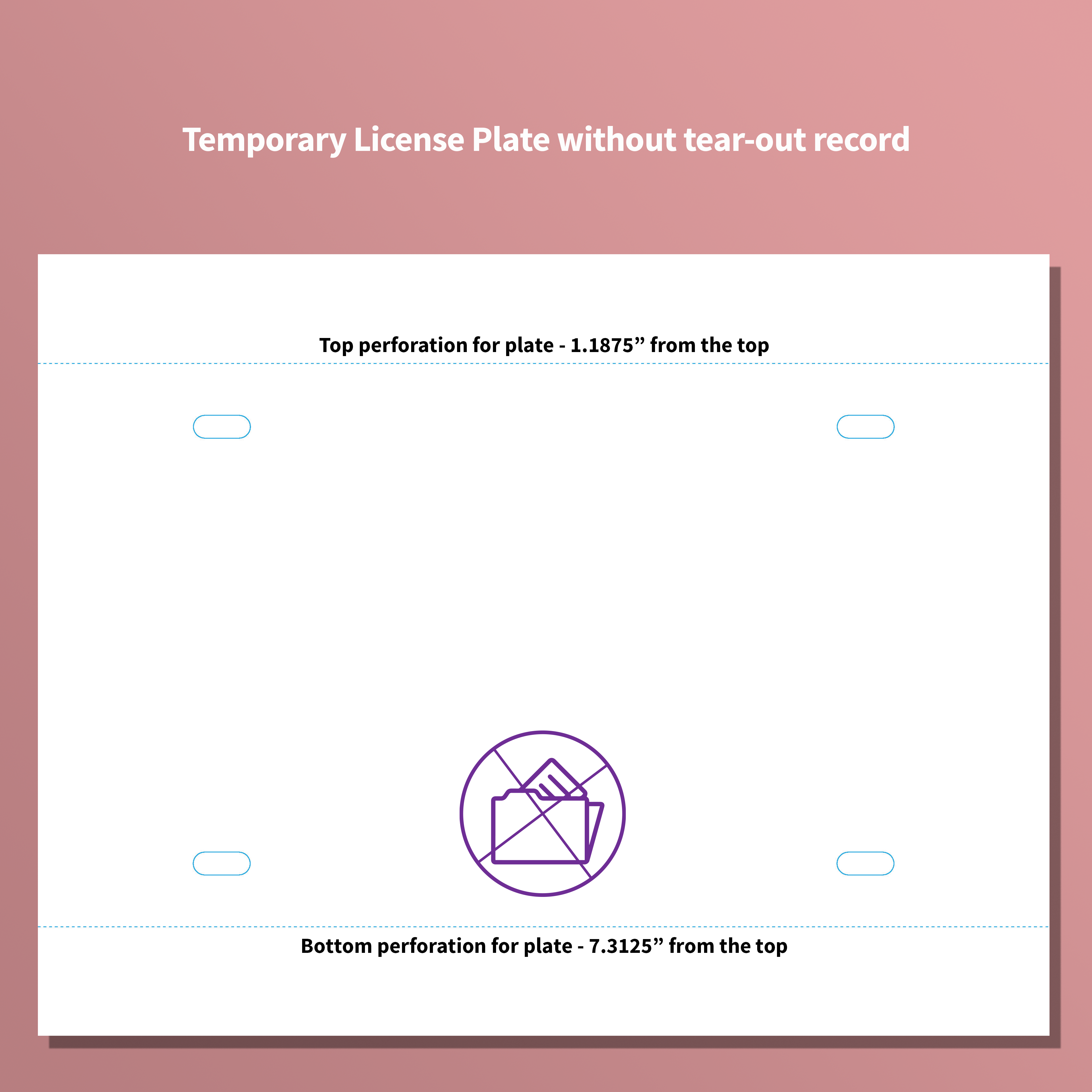REVLAR® Temporary License Plate