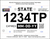 temporary license plate template