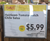 grocery store signage with poor lamination